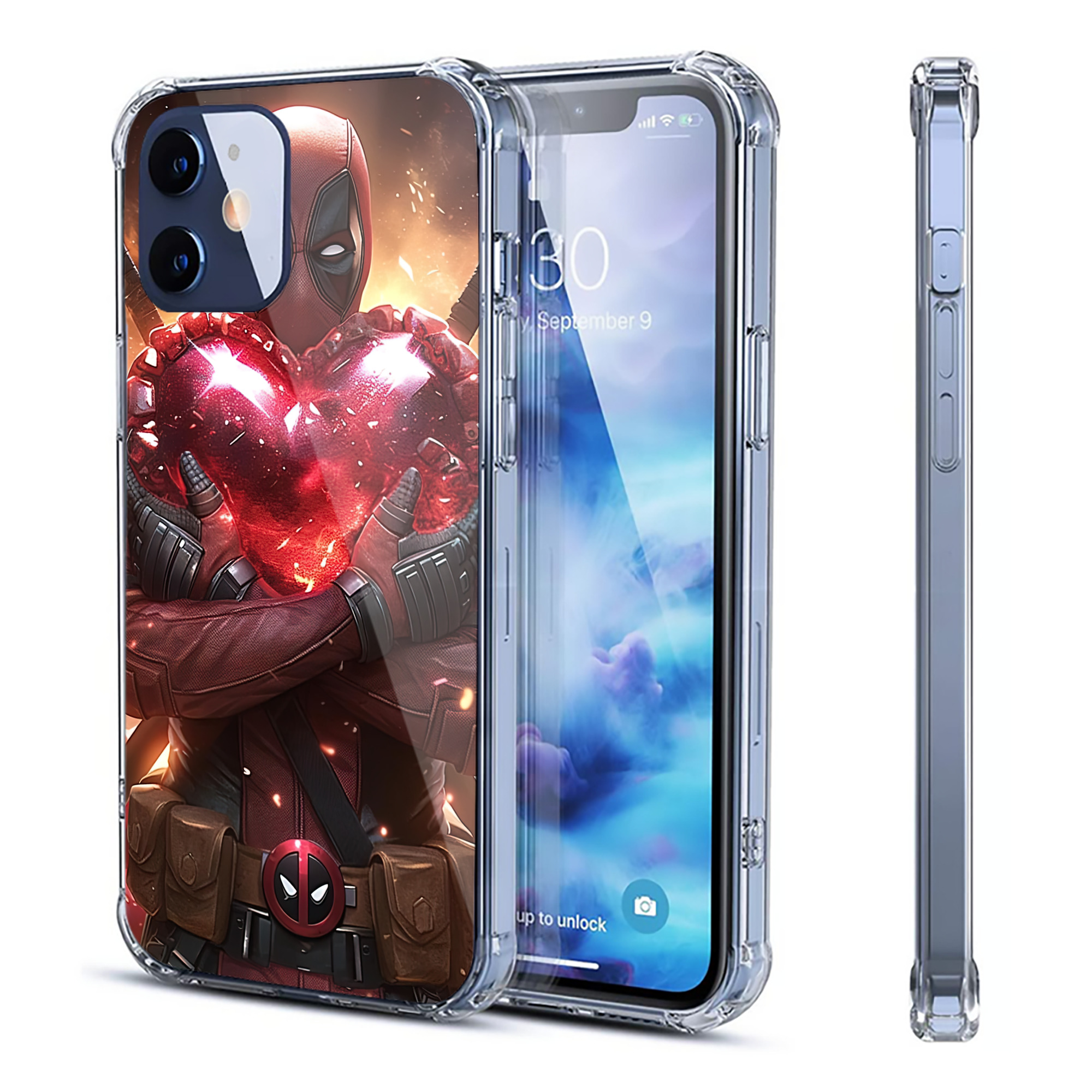 （画像用） Deadpool デッドプール 【iPhone 12シリーズ対応】透明スマホケース（クリアソフトケース）